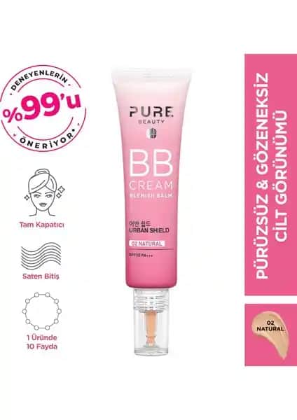 Pure Beauty BB Krem SPF50 PA+++ ile Doğal Güzellik ve Koruma Sağlayın
