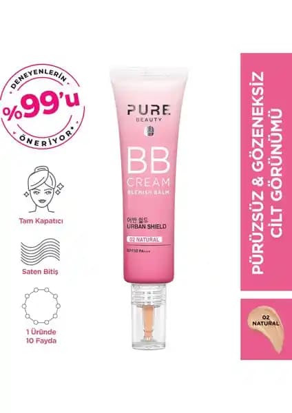 Pure Beauty BB Krem SPF50 PA+++ ile Doğal Güzellik ve Koruma Sağlayın