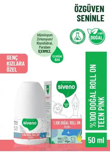 Siveno %100 Doğal Roll On Genç Kız Deodorantı: Sağlık ve Ferahlık İçin Doğal Çözüm