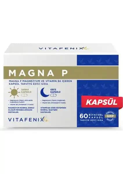 Vitafenix Magna P Gece Gündüz Kapsül: Magnezyum Takviyesi ile Enerji ve Uyku Kalitesi