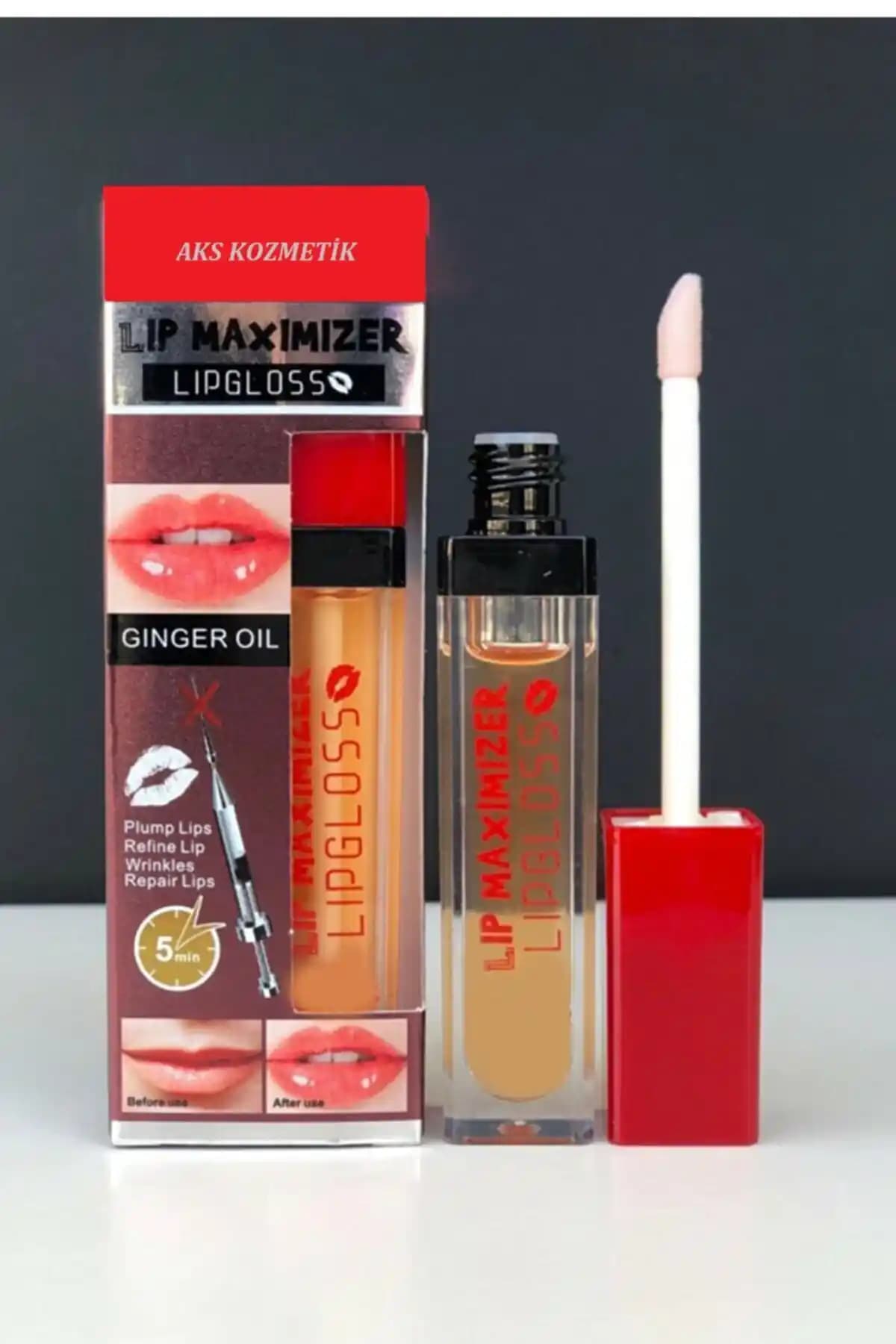 Aks Kozmetik Dudak Dolgunlaştırıcı Parlatıcı: Nemlendirme ve Işıltılı Kırmızı Ton