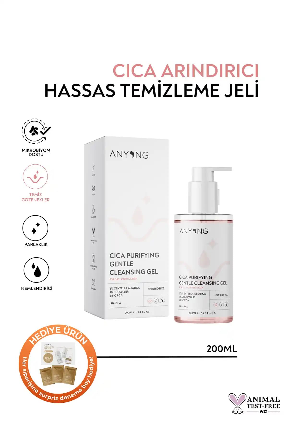 Anyong Arındırıcı Yüz Temizleme Jeli: Karma, Yağlı ve Hassas Ciltler İçin Nazik ve Etkili Temizlik