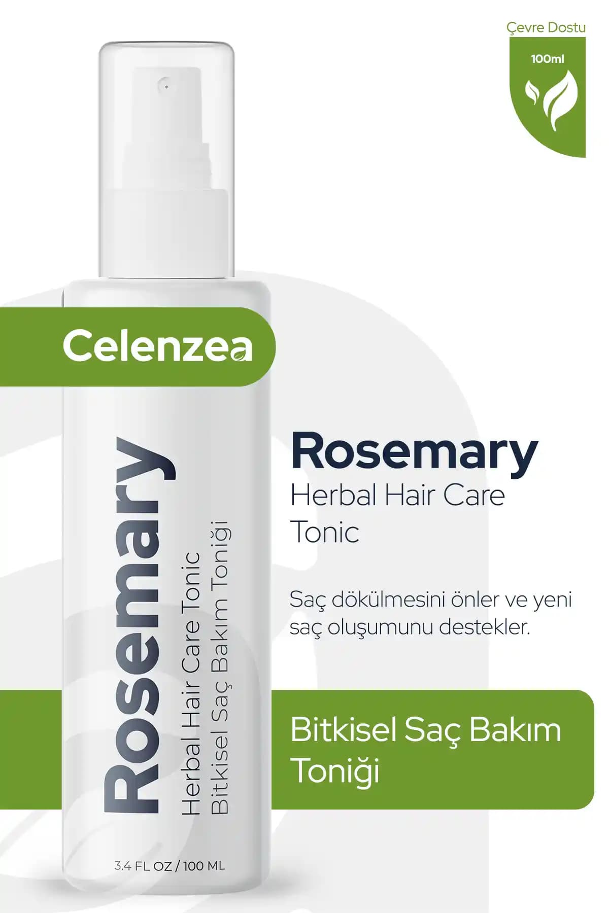 Celenzea Biberiye Özlü Saç Bakım Toniği ile Saç Dökülmesini Önleyip Hızlı Uzamayı Destekleyin