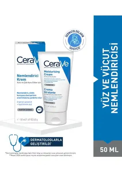 CeraVe Nemlendirici Krem: Kuru ve Hassas Ciltler İçin Derinlemesine Nemlendirme ve Onarım