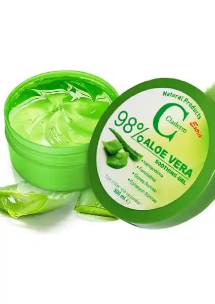 Claderm Extra Aloe Vera Jel Nemlendirici 300 ml - Doğal ve Hızlı Emilen Cilt Bakımı
