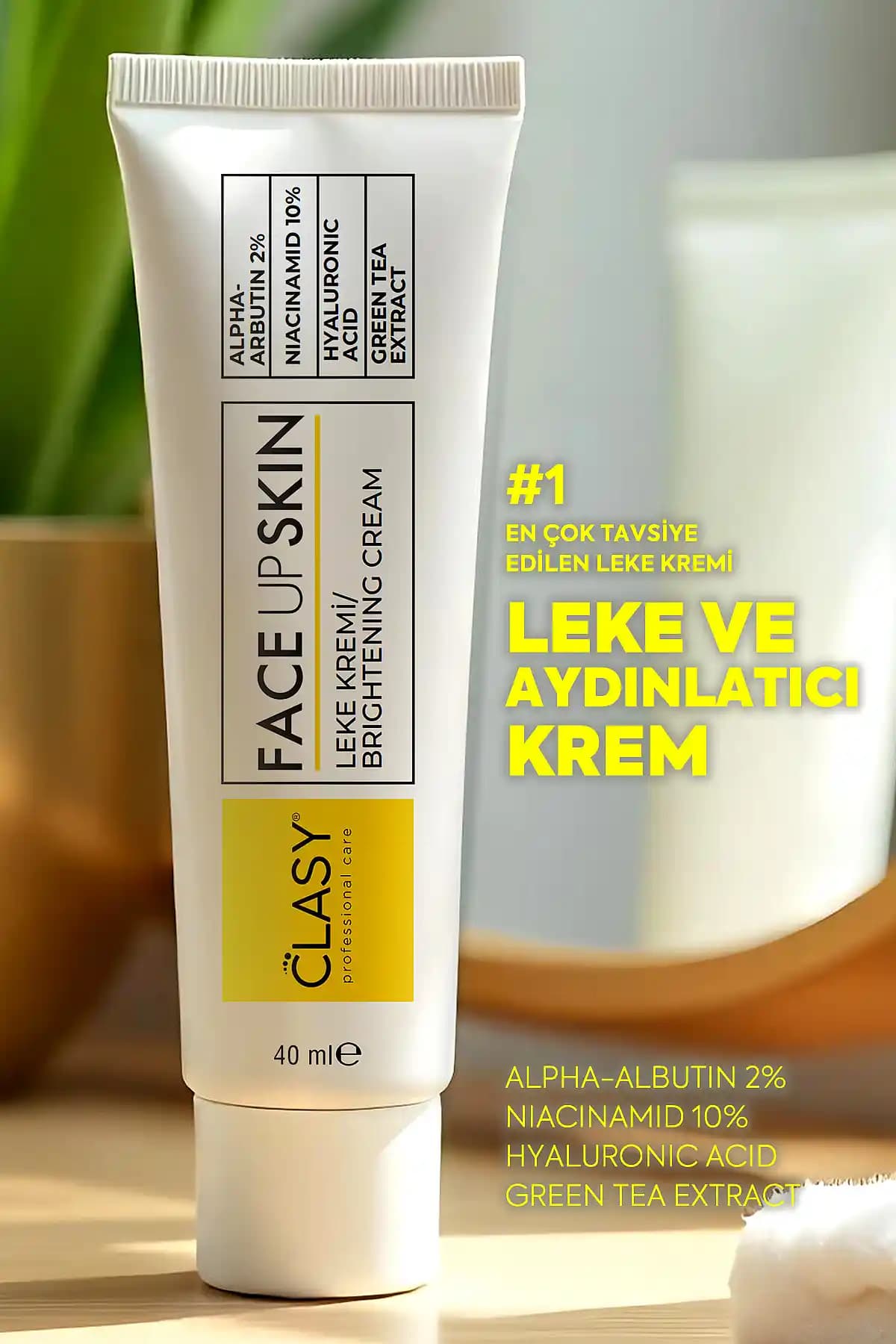 Clasy Care Face Up Skin Aydınlatıcı Leke Kremi ile Cilt Tonu Eşitleme ve Nemlendirme
