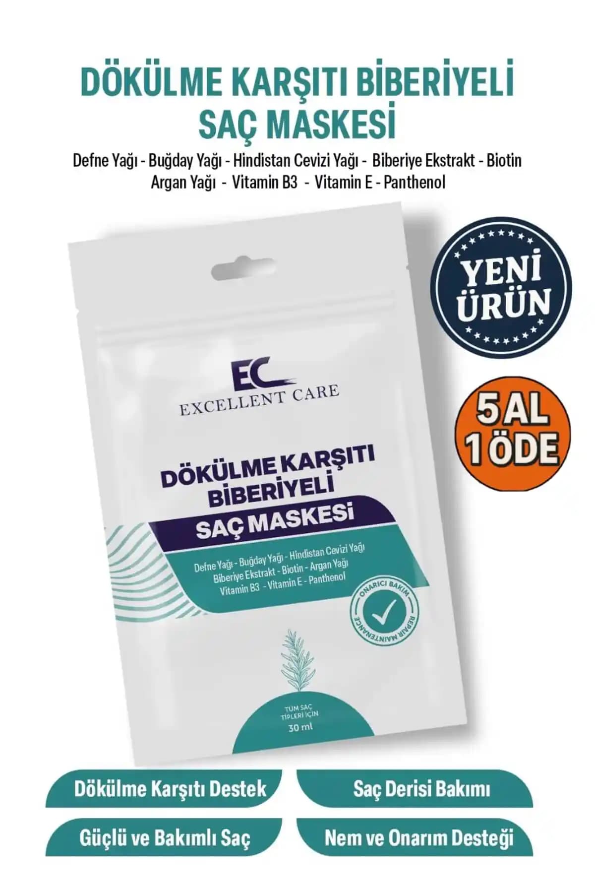 Dökülme Karşıtı Biberiyeli Saç Maskesi: Türkiye kökenli, Tüm Saç Tipleri için Doğal Bakım