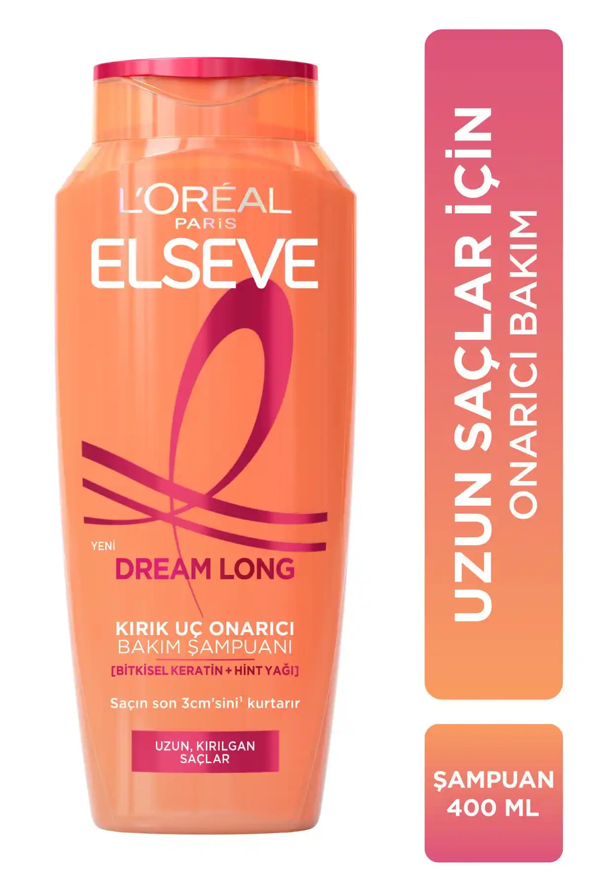 Elseve Dream Long Kırık Uç Onarıcı Şampuan 400 ml - İnce Telli Uzun Saçlar İçin Güçlü Bakım