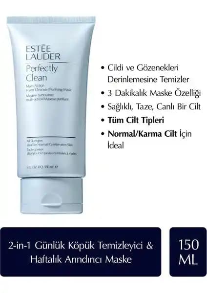 Estee Lauder Köpük Temizleyici ve Arındırıcı Maske ile Derinlemesine Cilt Temizliği