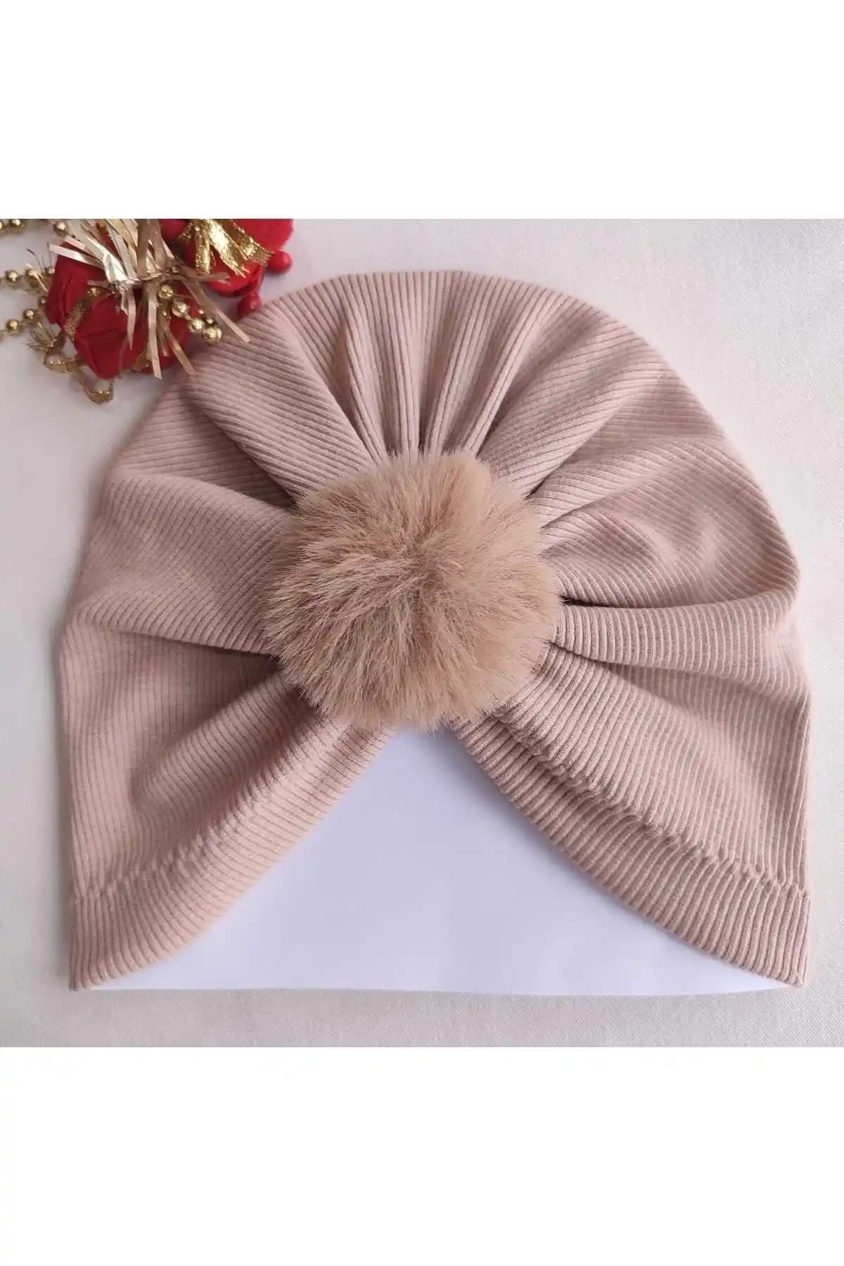 Genel Markalar Camel Ponponlu Bebek Bone: Konforlu ve Şık 1-3 Yaş Bebek Aksesuarı