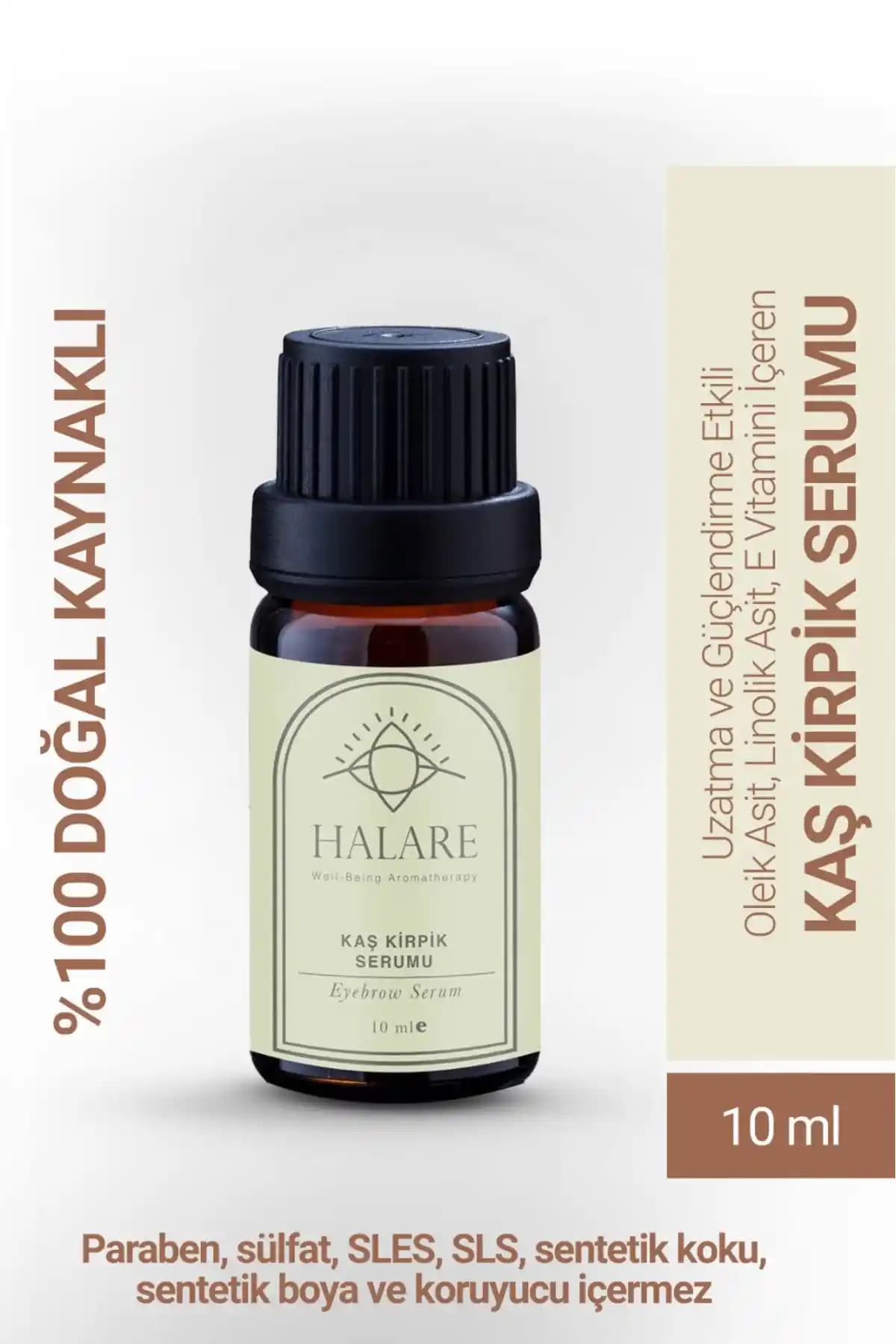 Halare Aromatherapy Doğal İçerikli Kaş ve Kirpik Uzatma ve Güçlendirme Serumu