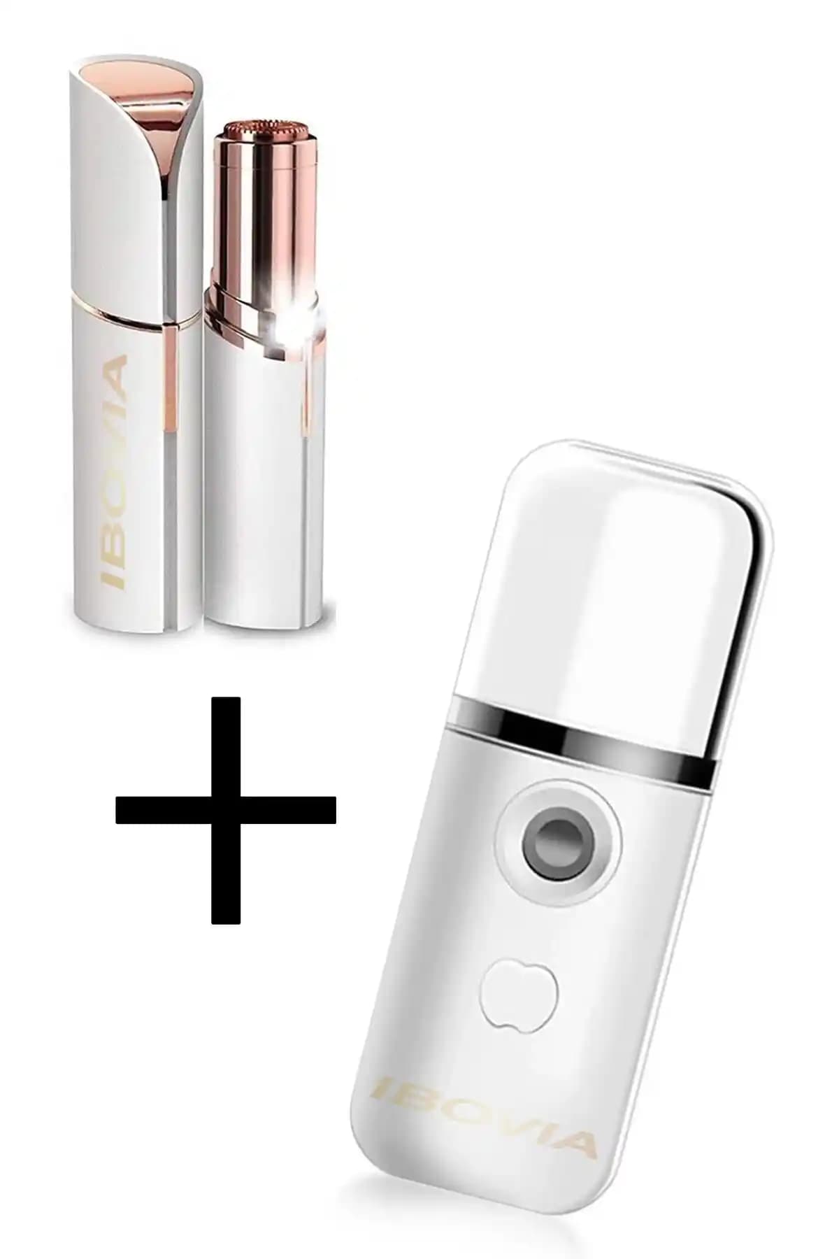 İBOVİA 2'li Set: Acısız Epilasyon ve Soğuk Buhar Yüz Nemlendirme Cihazı