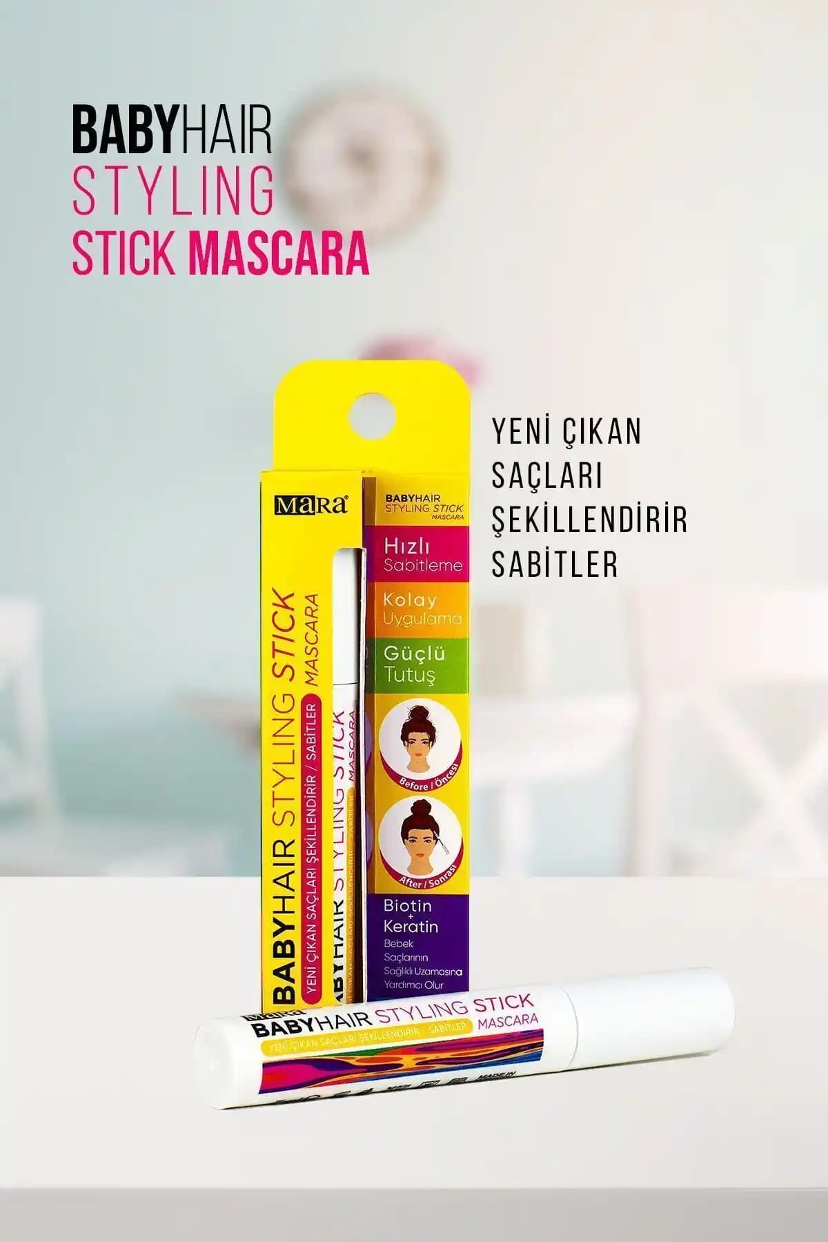 Mara Babyhair Styling Stick Mascara 7 ml: Doğal ve Hafif Bebek Saçı Şekillendirici