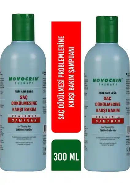 Novocrin Placenta Şampuan 300 ml 2 Kutu - Saç Dökülmesine Karşı Etkili Bakım Ürünü