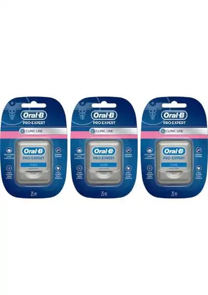 Oral-B Diş İpi Pro-Expert Clinic Line 25 M X 3: Hassas Dişetleri İçin Etkili ve Dayanıklı Temizlik