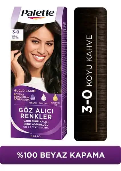 Palette 3-0 Koyu Kahve Saç Boyası: Kalıcı ve Canlı Renk İçin Derinlik Sağlar