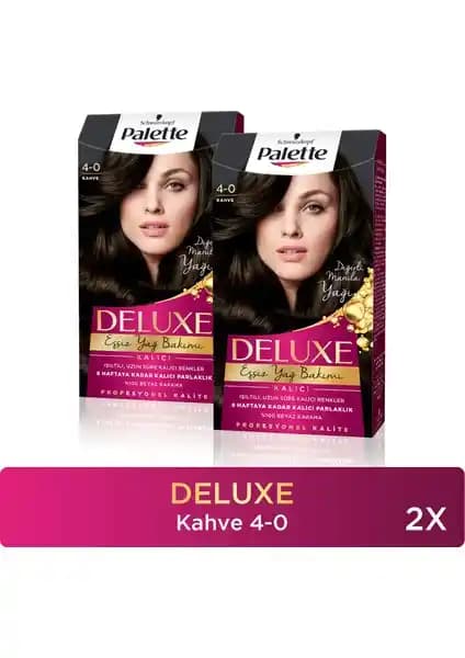 Palette Deluxe 4-0 Kahve Saç Boyası: Kalıcı ve Parlak Koyu Kahve Tonu