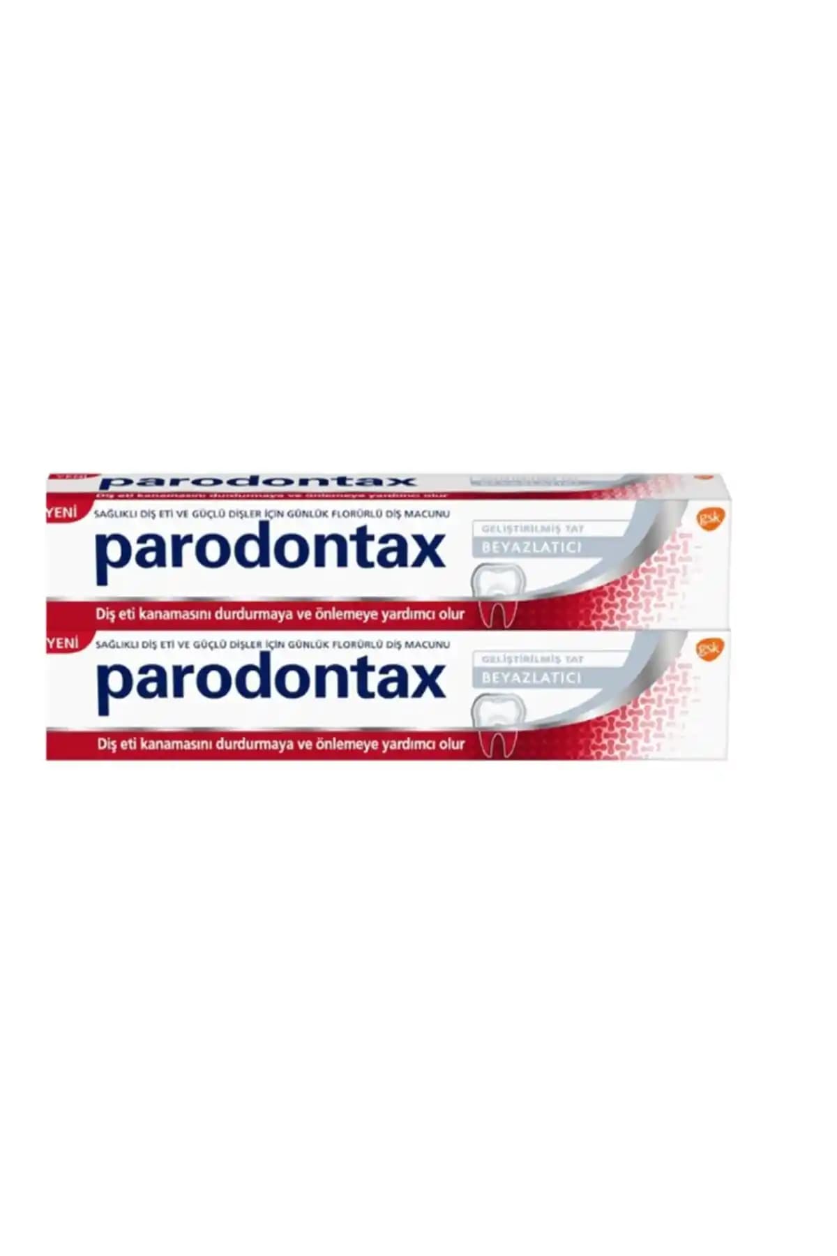 Parodontax Paradontax Beyazlatıcı Diş Macunu 75 ml 1+1 Pakette Diş Eti Sağlığını Destekler