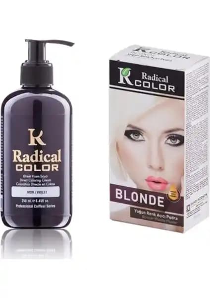 Radical Color Mor Amonyaksız Su Bazlı Saç Boyası 250ml 2SET ile Canlı ve Sağlıklı Renk