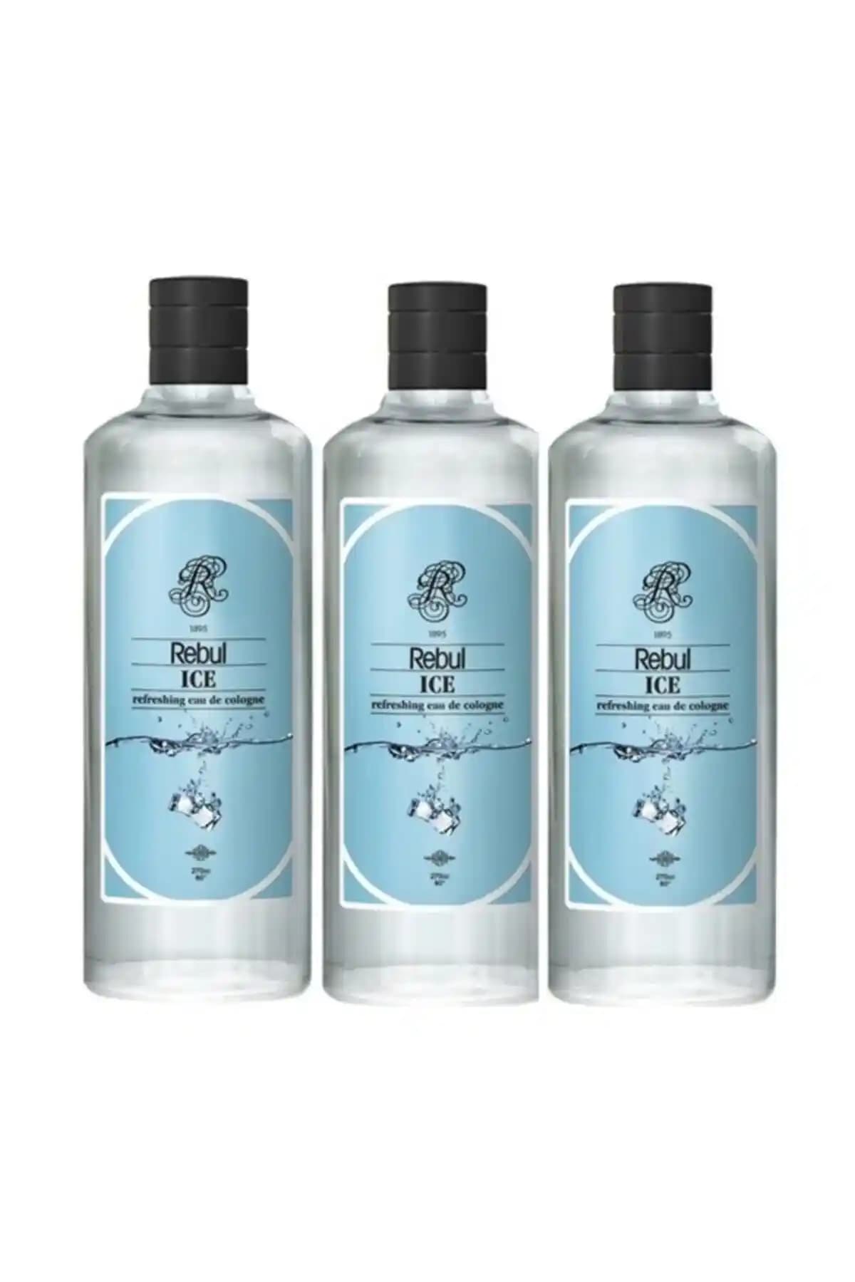 Rebul Ice Kolonya 250 ml Cam Şişe 3'lü Paket: Ferah ve Kalıcı Koku Deneyimi