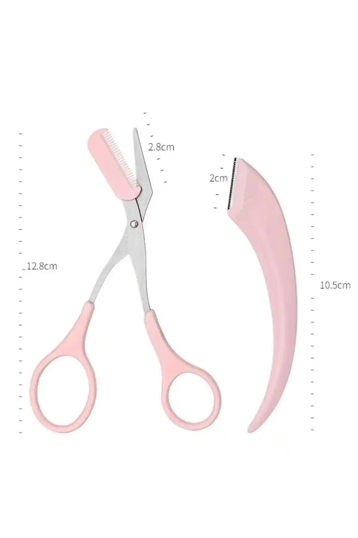 SETBEAUTY Taraklı Kaş Makası ve Yüz Jileti ile Çok Fonksiyonlu Epilasyon Seti