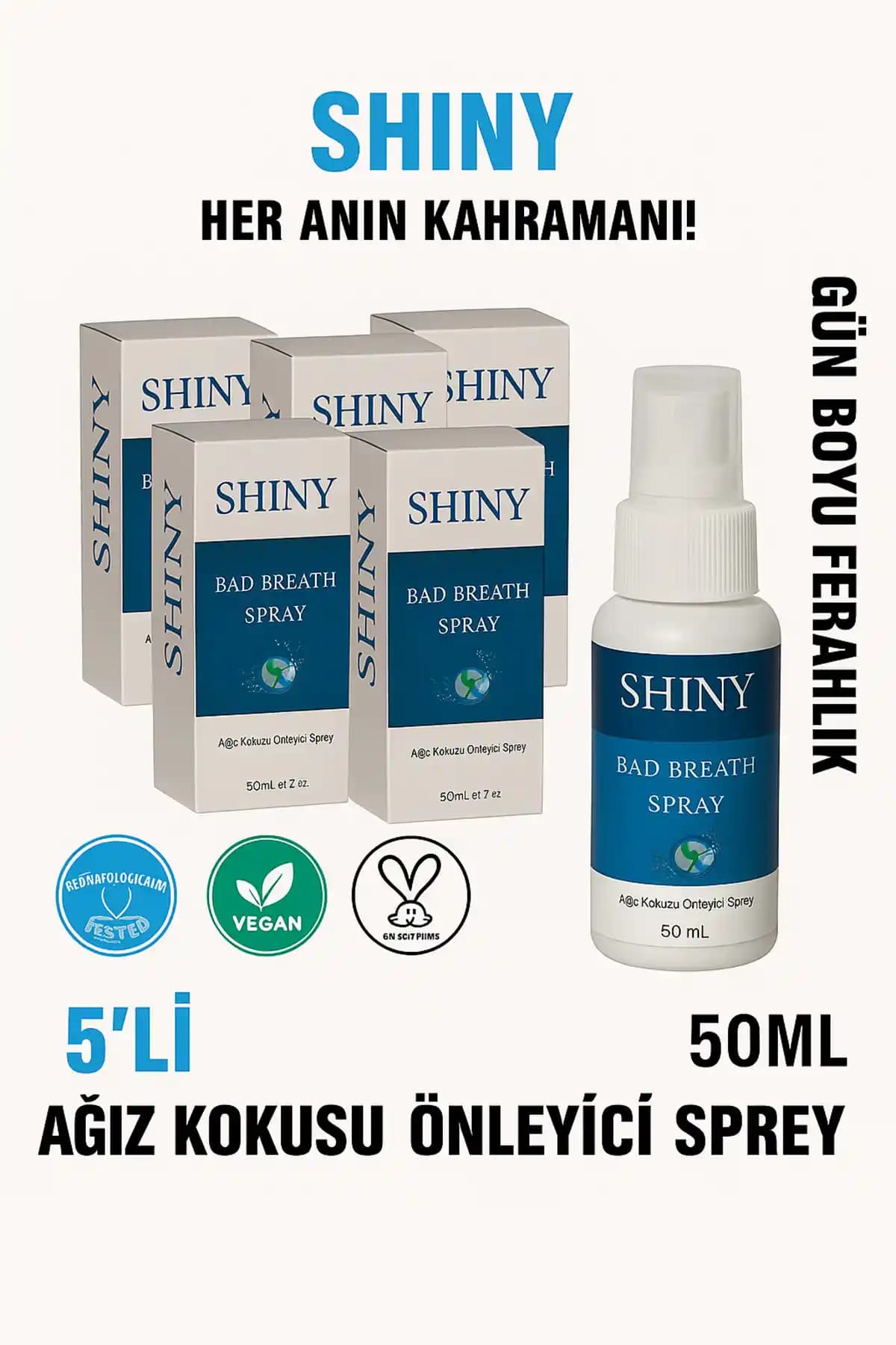 SHINY Ağız Spreyi 50ml: Alkolsüz, Pratik ve Etkili Ferah Nefes Çözümü