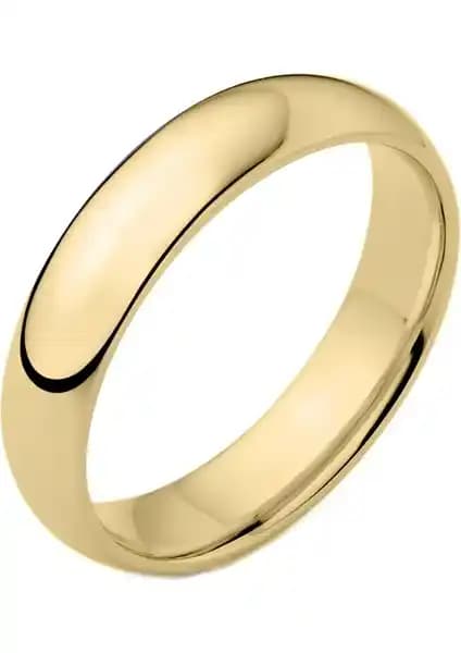 Takı Dükkanı 6 mm Bombeli Çelik Alyans Yüzük - Unisex, Dayanıklı ve Şık Tasarım