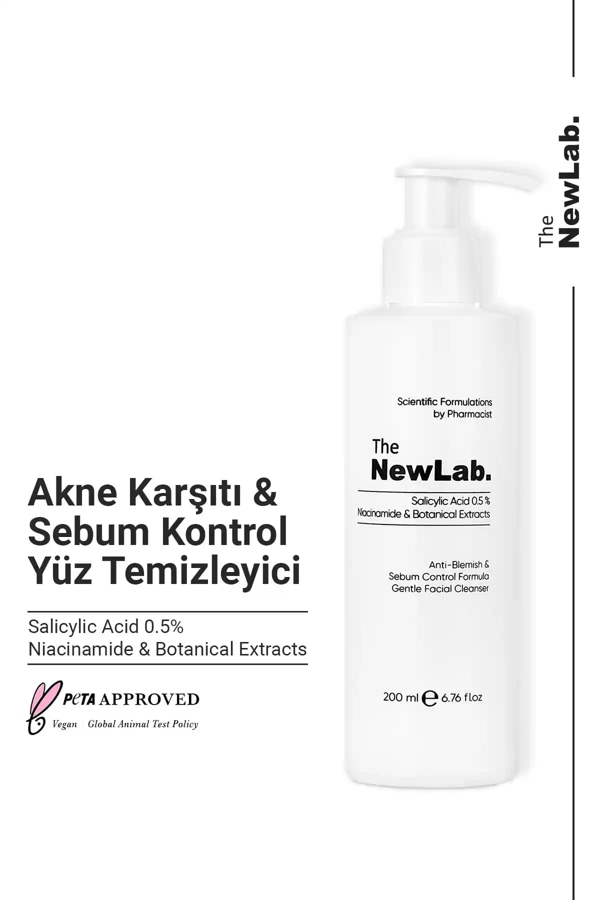 The NewLab Yağlı ve Akneye Eğilimli Ciltler İçin Temizleme Jeli 200 ml - Derinlemesine Temizlik