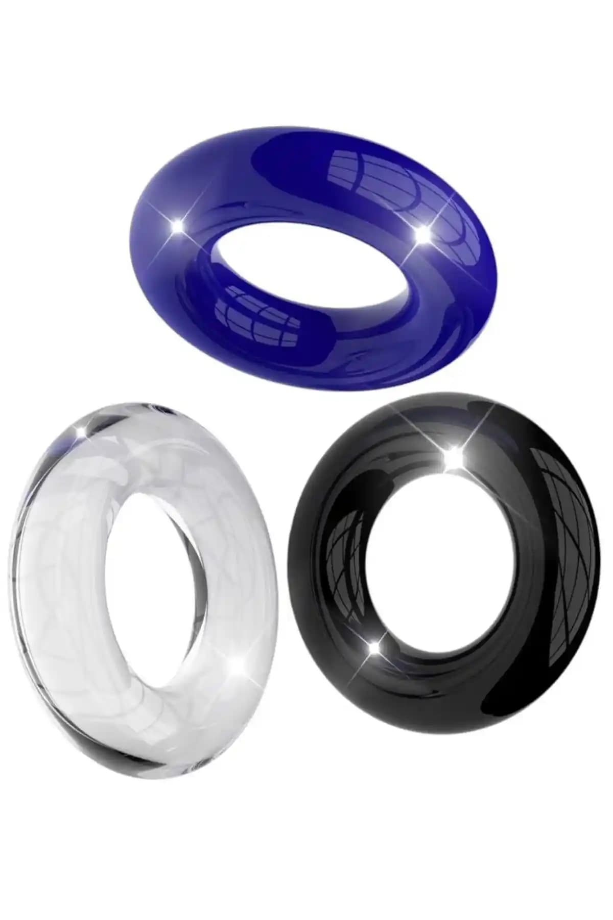 Vibra 3'lü Silikon Penis Halkası Seti ile Cinsel Performansınızı Destekleyin