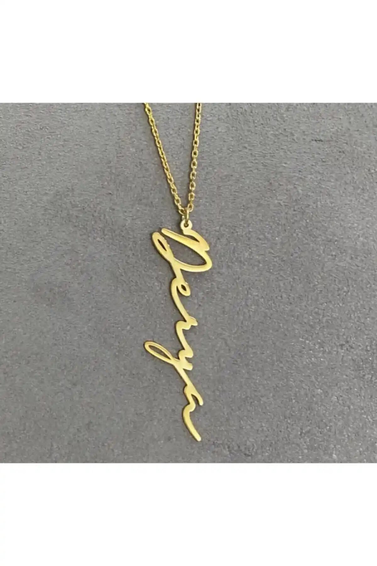 925 Ayar El Yazısı İsimli Kolye Zarif ve Kişisel Takı Seçeneği