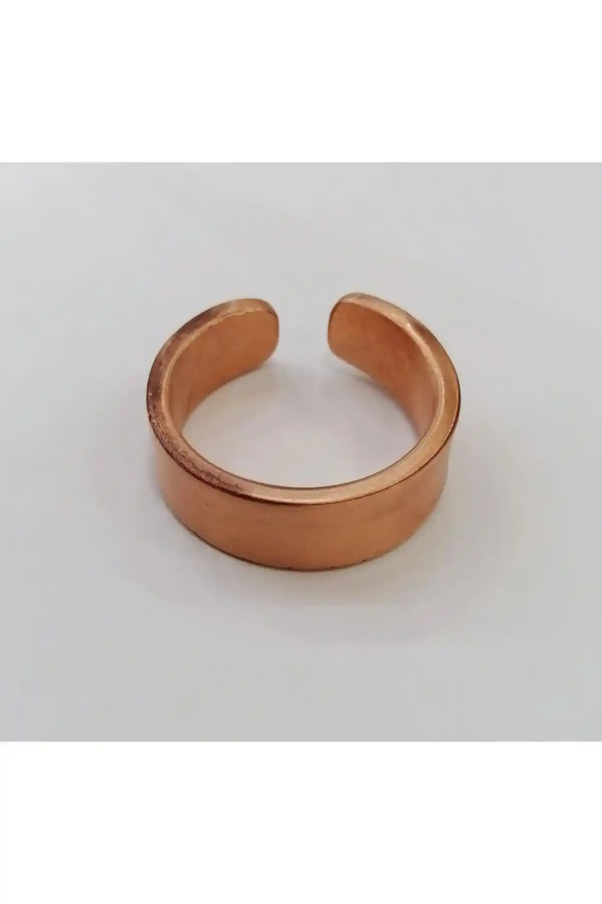 ABARGB El Yapımı Bakır Düz Model Yüzük: Dayanıklı ve Şık Unisex Takı Seçeneği