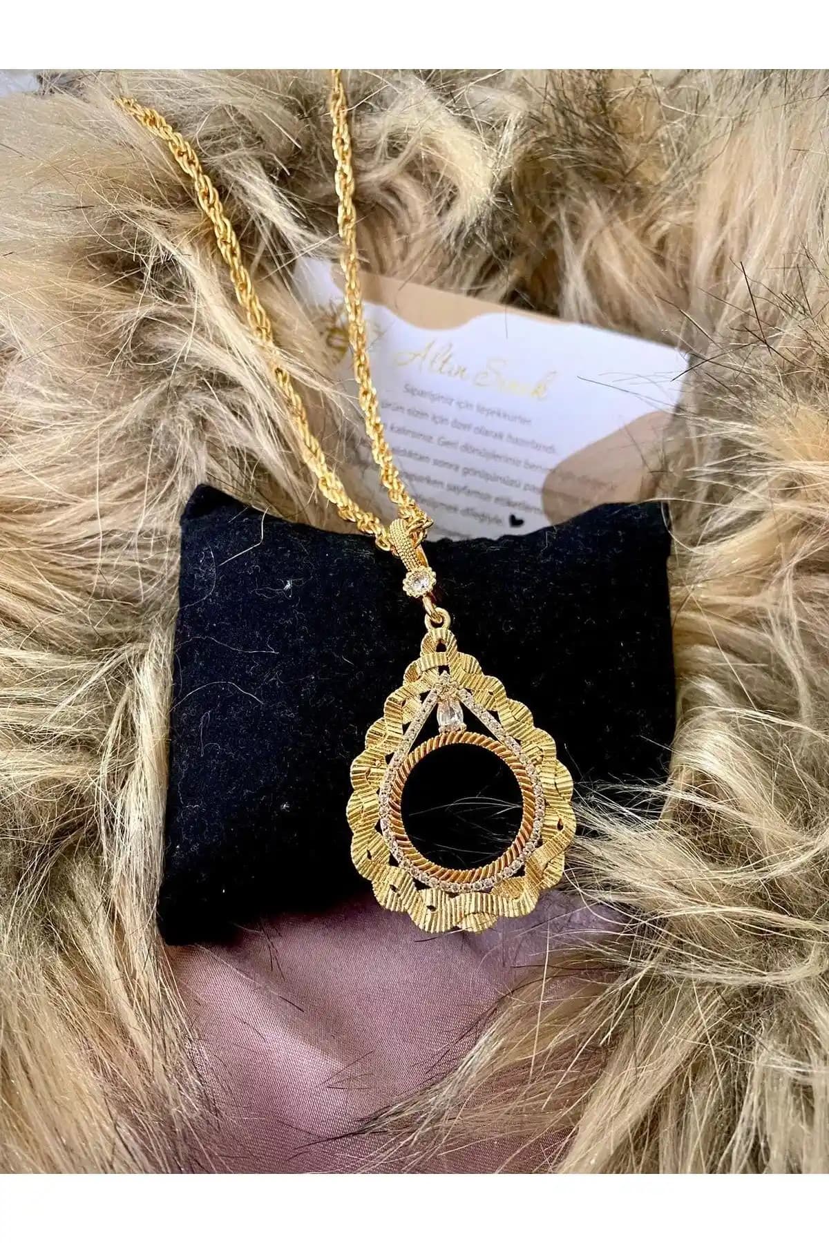 Altın Sineklik Burma Zincir Çeyrekli Kolye Günlük ve Şık Kullanım İçin Uygun