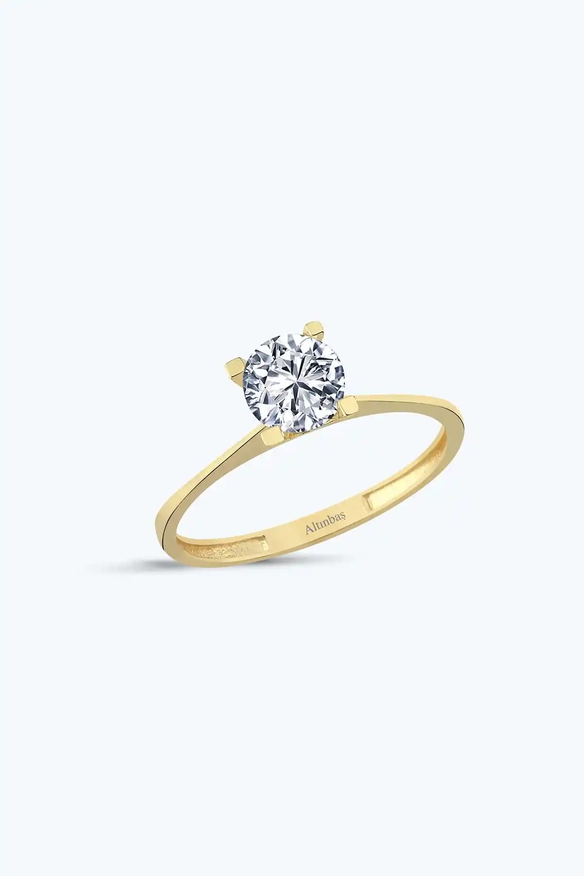 Altınbaş Altın Tektaş Yüzük: Zarif ve Şık Tasarımıyla Günlük ve Özel Kullanım İçin Uygun