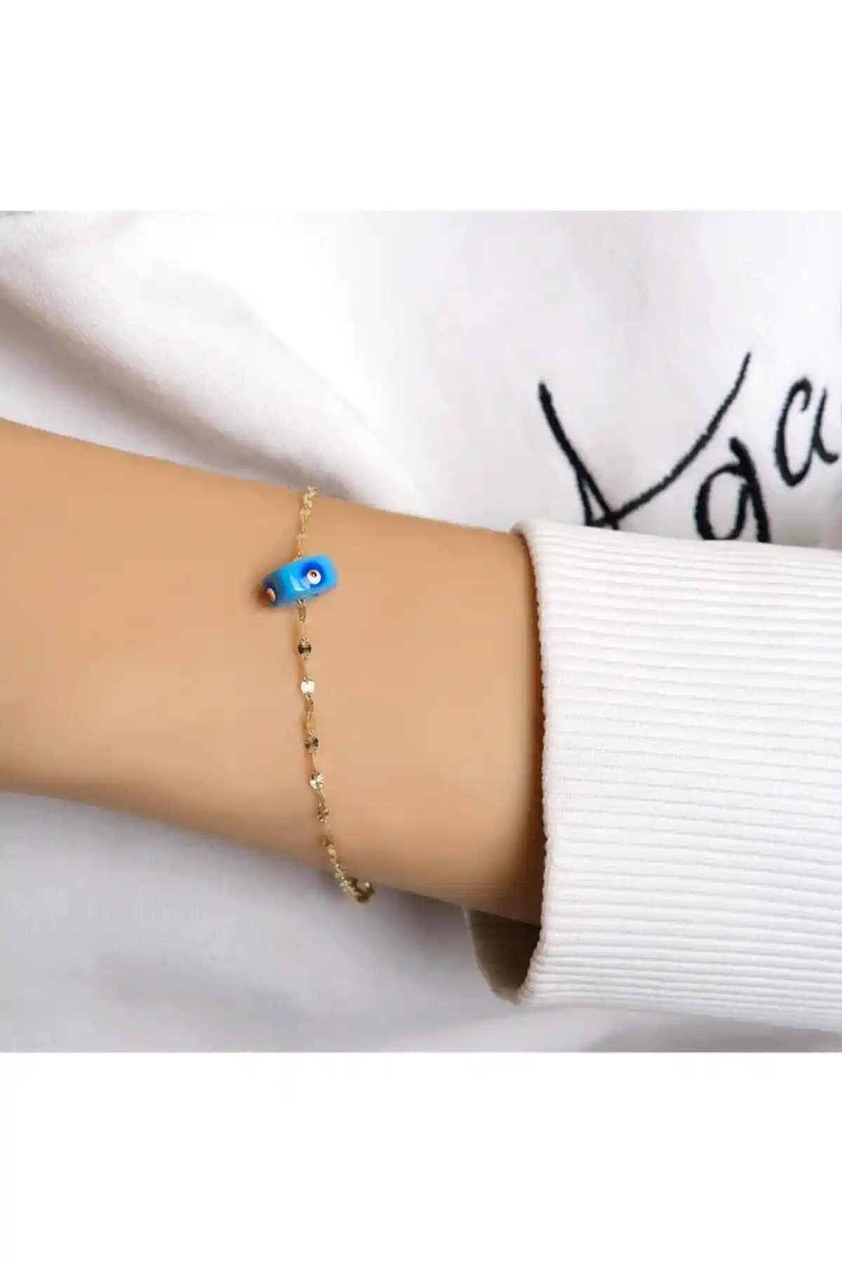 Aytekgold Yaprak Motifli 14 Ayar Saf Altın Bileklik Zarif ve Şık Tasarım