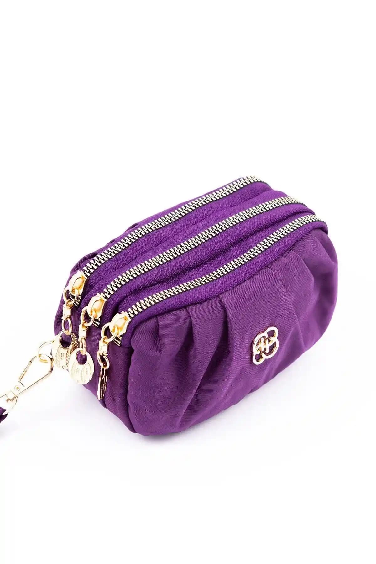 BAGzy Bayan Krinkil 3 Gözlü El Cüzdanı - Şık ve Fonksiyonel Günlük Aksesuar