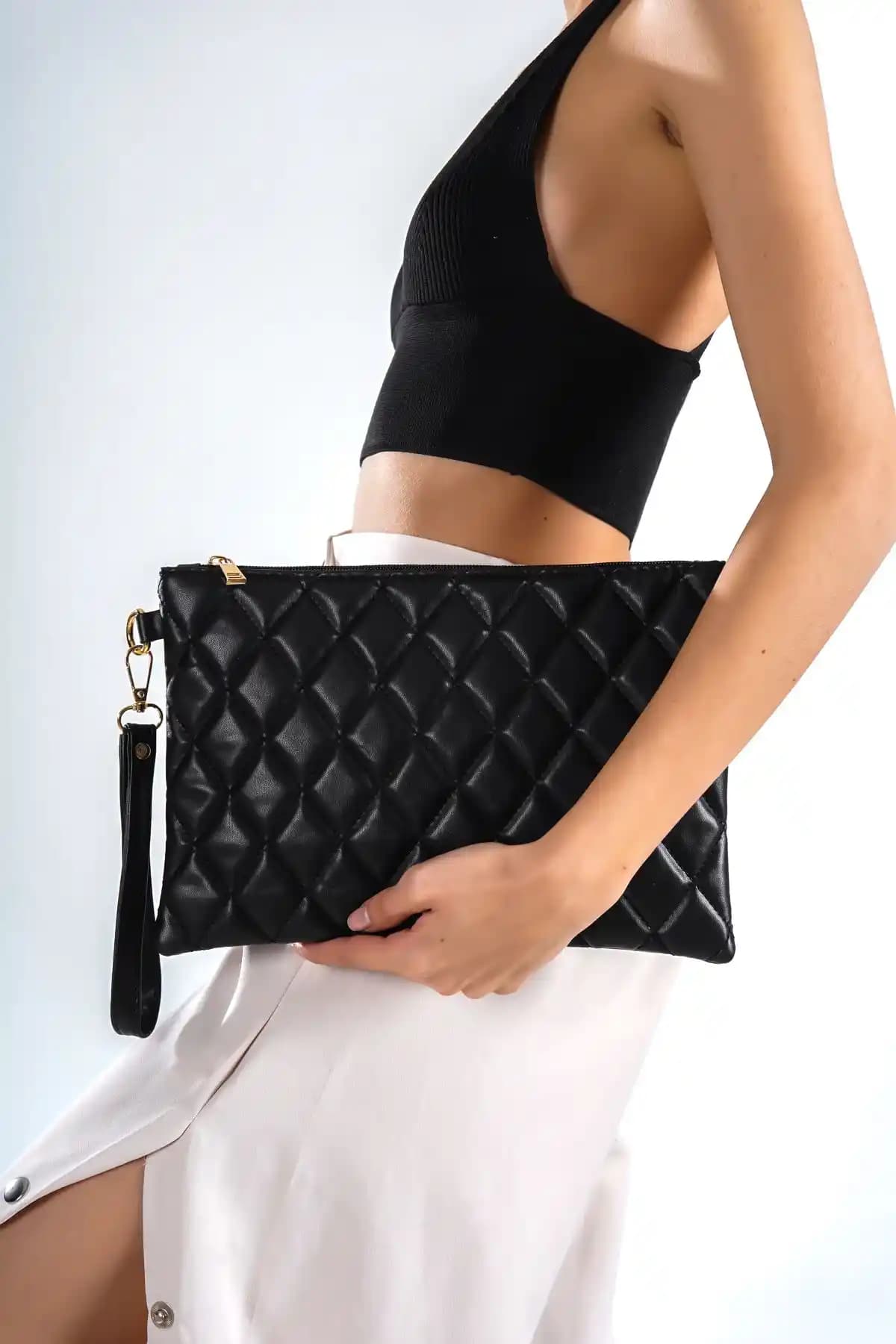 Capone Outfitters Paris Kapitone Kadın Siyah Çanta Günlük ve Şık Kullanım İçin