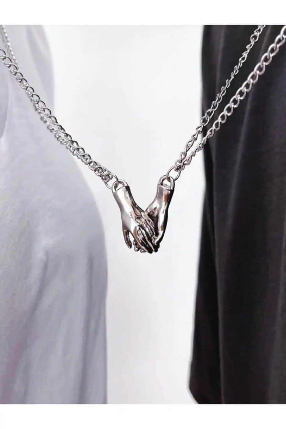 ÇelikOnline Mıknatıslı Sevgili ve Arkadaşlık Kolyesi Seti Günlük ve Özel Kullanım İçin