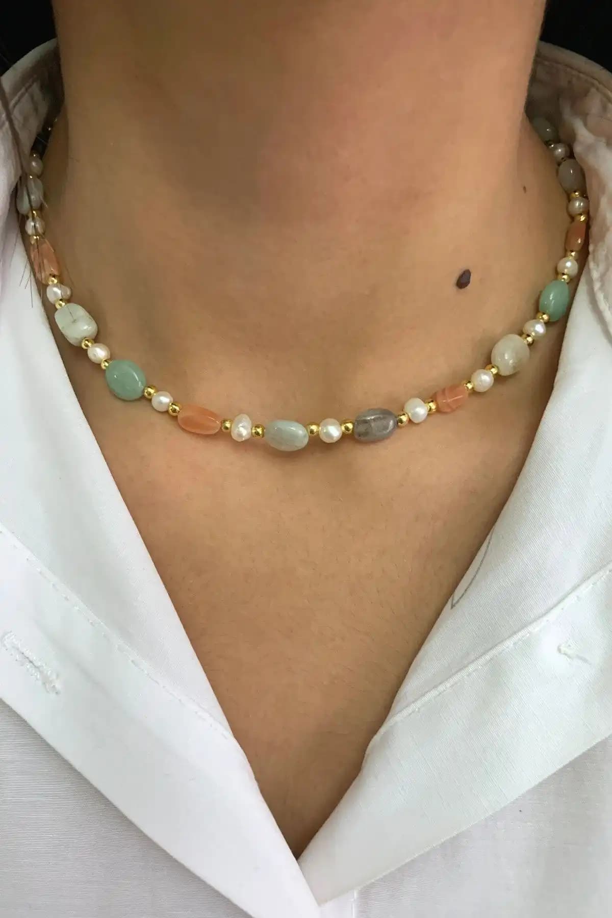Doğal Taşlarla Zarif ve Özel Tasarım Suerte Accessories Kolye