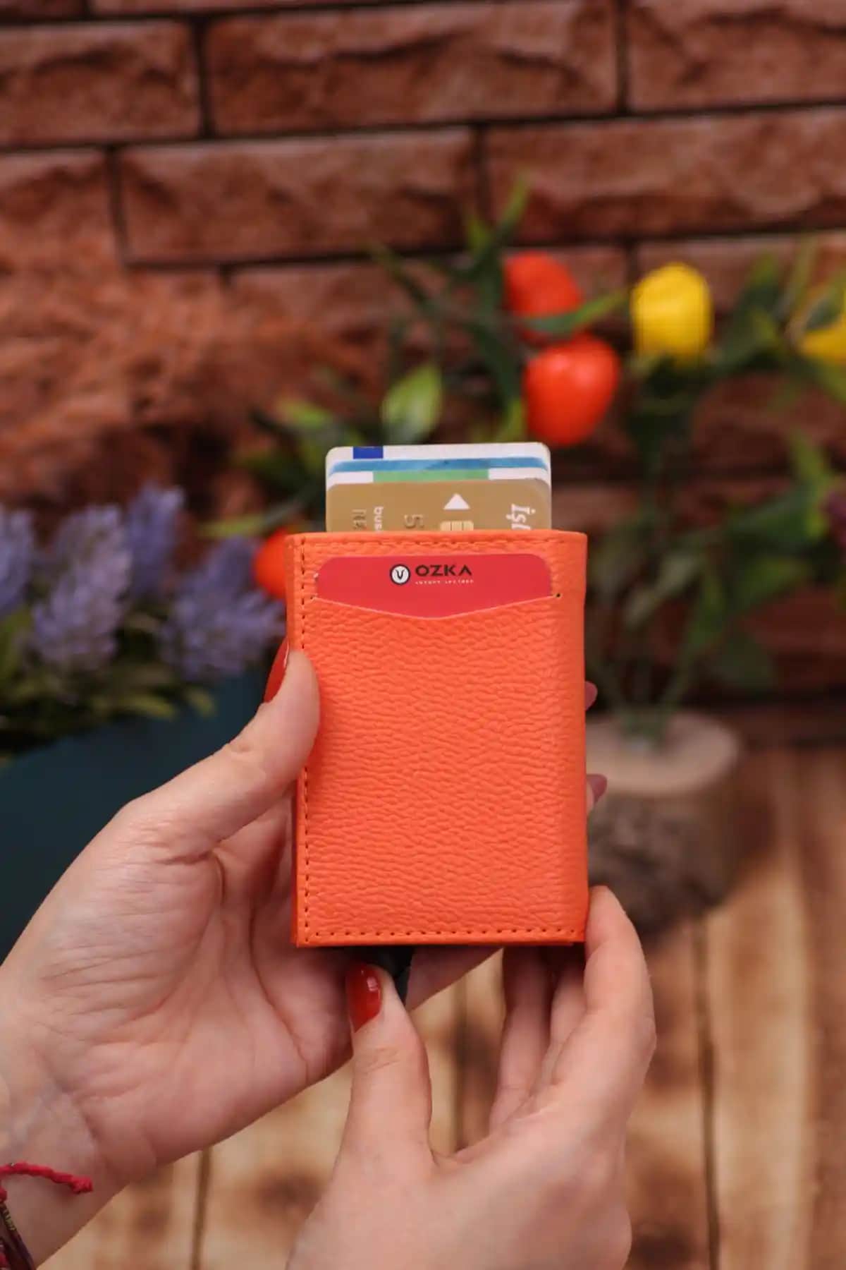 East Polo Club Turuncu Renkli Suni Deri Cüzdan Portföyü Günlük ve İş Kullanımı İçin