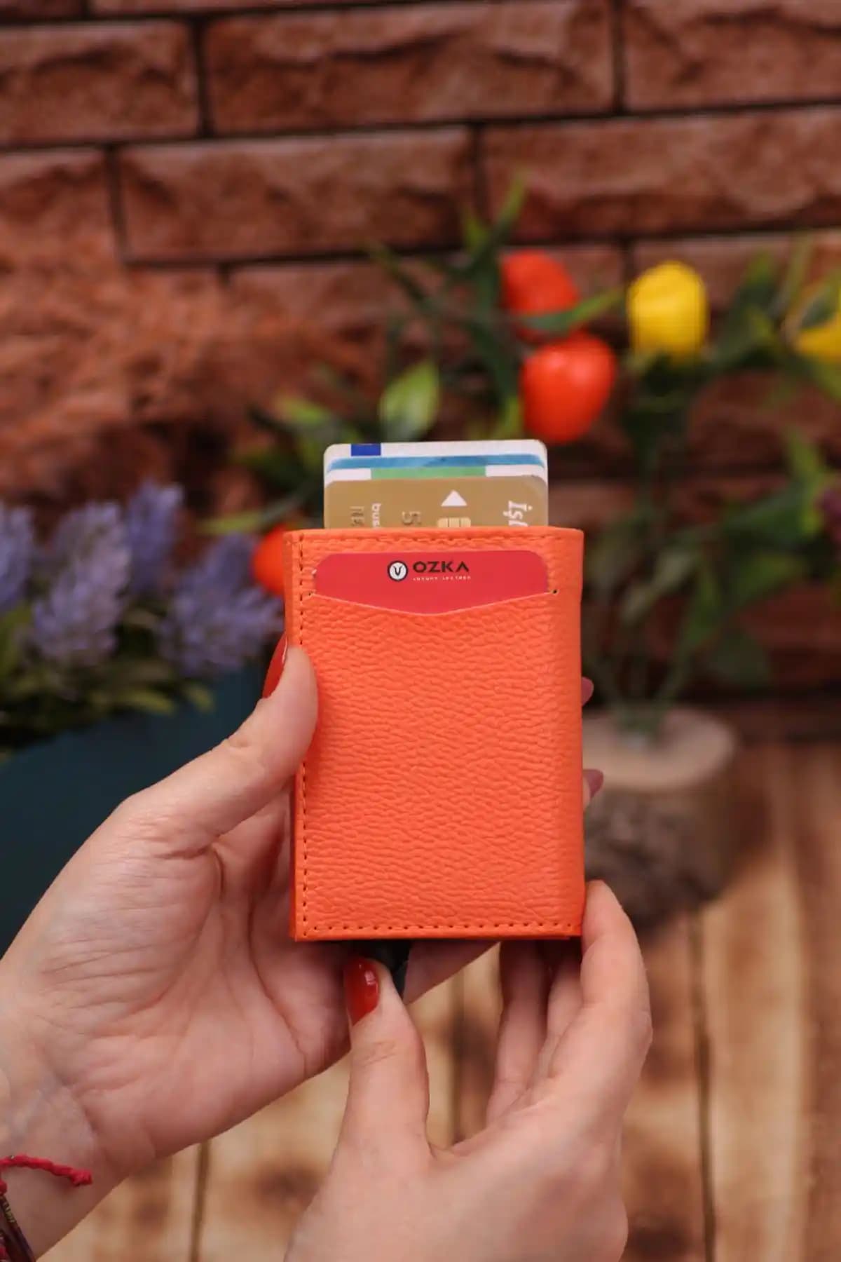 East Polo Club Turuncu Renkli Suni Deri Cüzdan Portföyü Günlük ve İş Kullanımı İçin