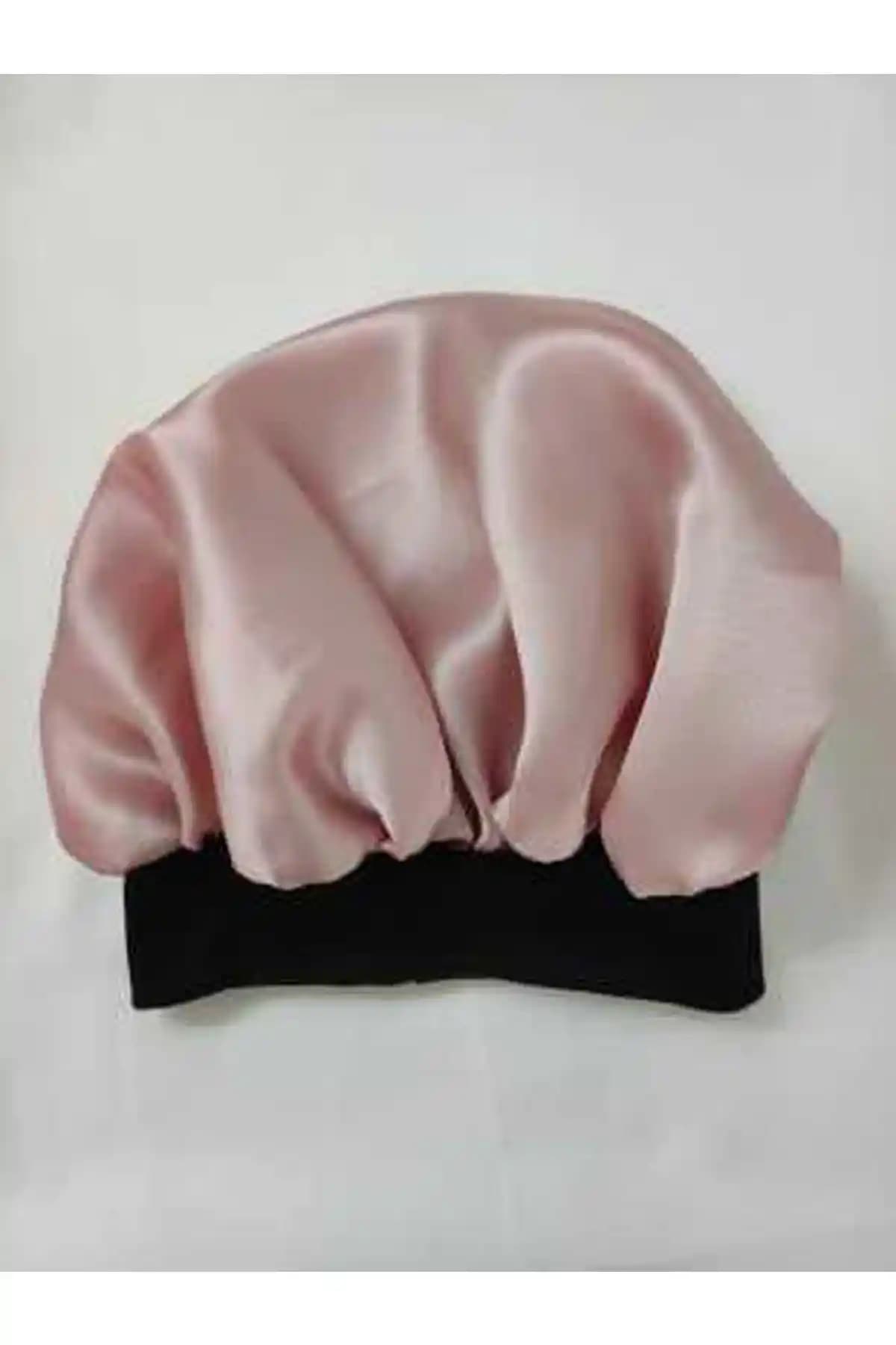 Elvin Aksesuar Pudra Pembe İpek Saten Saç Bonesi Şıklık ve Konfor Sunan Modern Tasarım