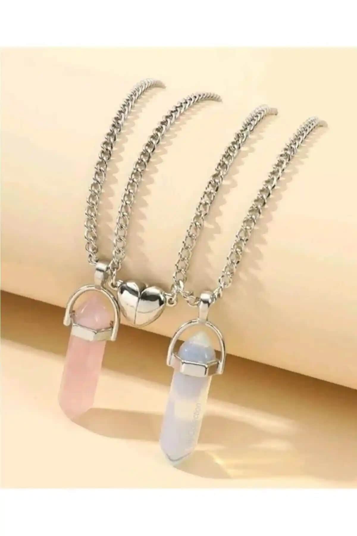 Ema İkili Mıknatıslı Doğal Taş Oniks Çift Sevgili Zincirli Kolye Tanıtımı ve Özellikleri
