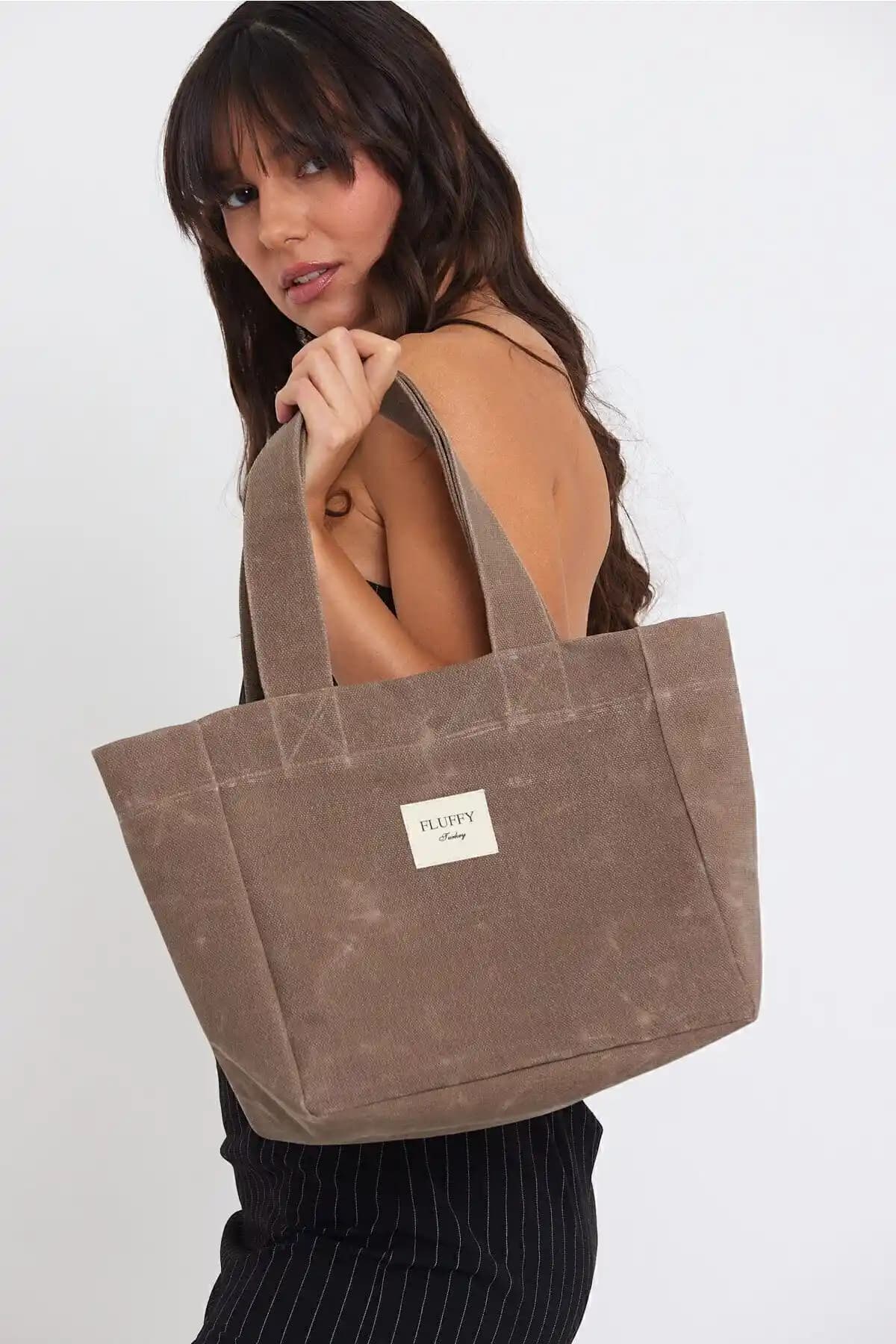 Fluffy Cookie ve Fluffy Matcha Latte Mumlu Kanvas Su Geçirmez Omuz El Çantası Karşılaştırması