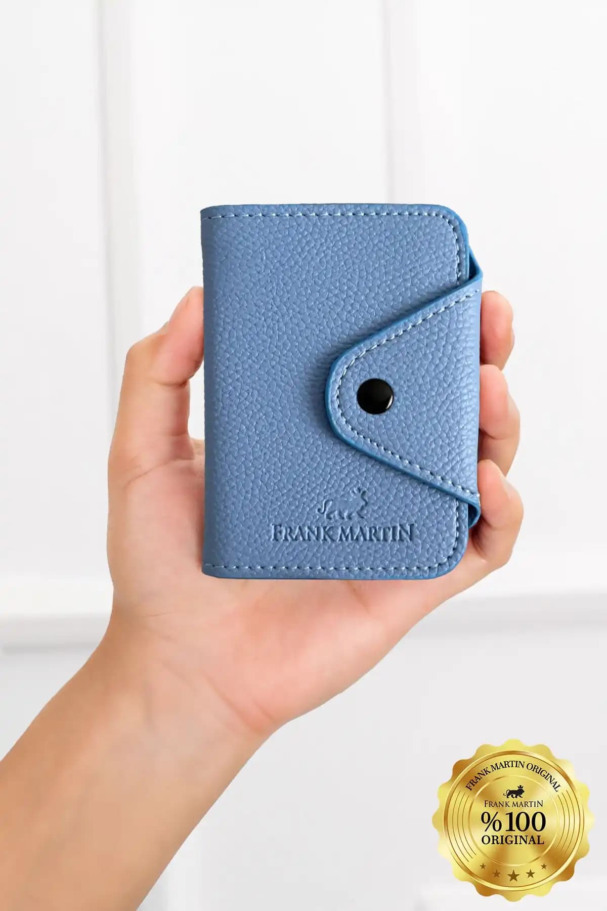 Frank Martin İnce Model 10 Kartlık Çıt Çıtlı Akordiyon Cüzdan Modern ve Şık Tasarım