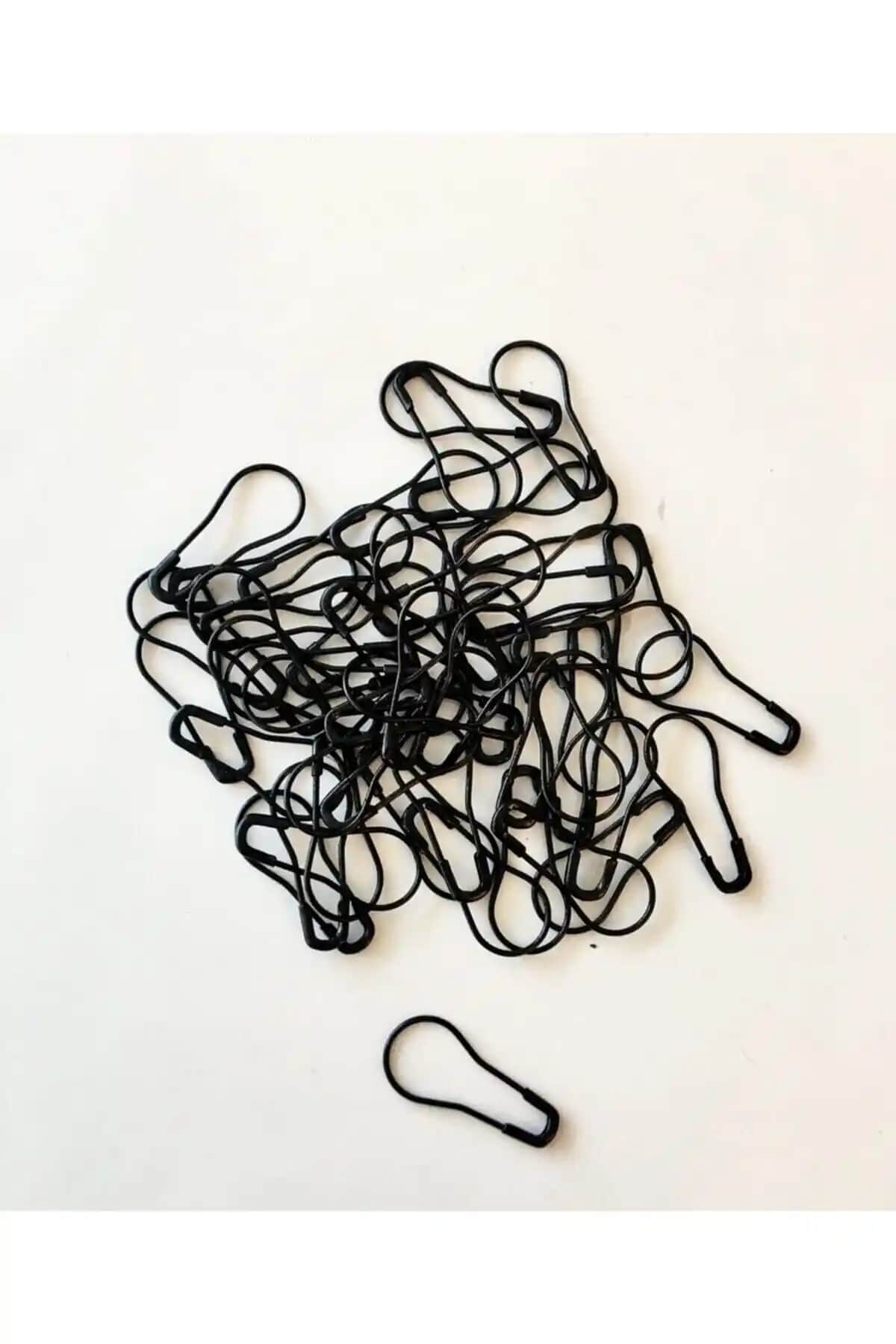 Genel Markalar Siyah Renk Çengelli Iğne Ampul Tip Etiket Iğnesi 100 Adetlik Paketleme Çözümü