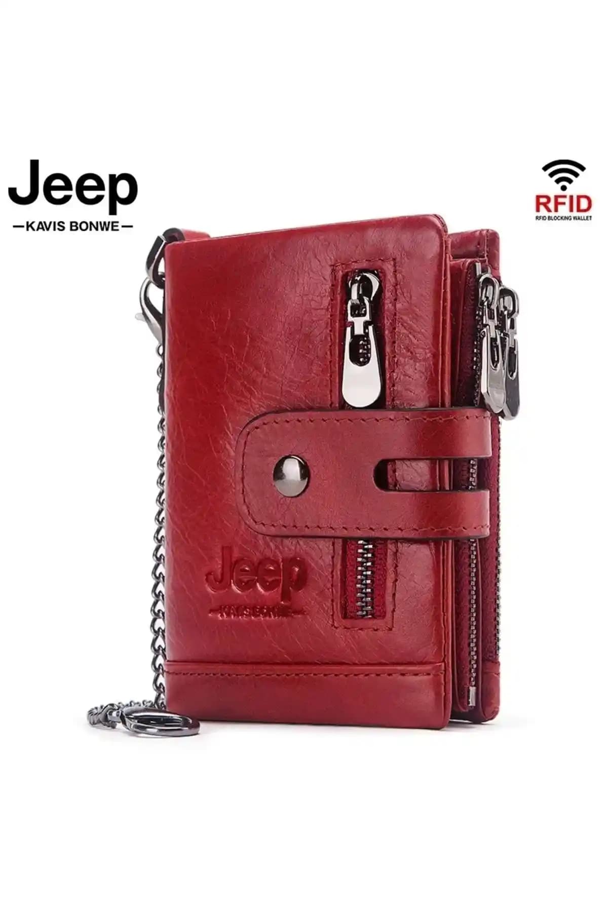 Genel Markalar Unisex Kırmızı Hakiki Derili Özel Kutulu Cüzdan Özellikleri ve Tasarımı