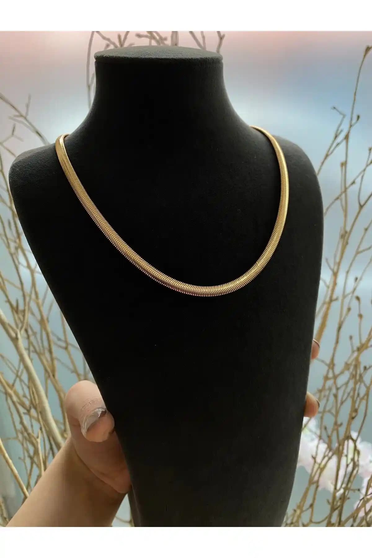 Jenny Daphne Kadın Altın Kaplama Renk Atmaz Kolye: Zarif ve Dayanıklı Takı Seçeneği