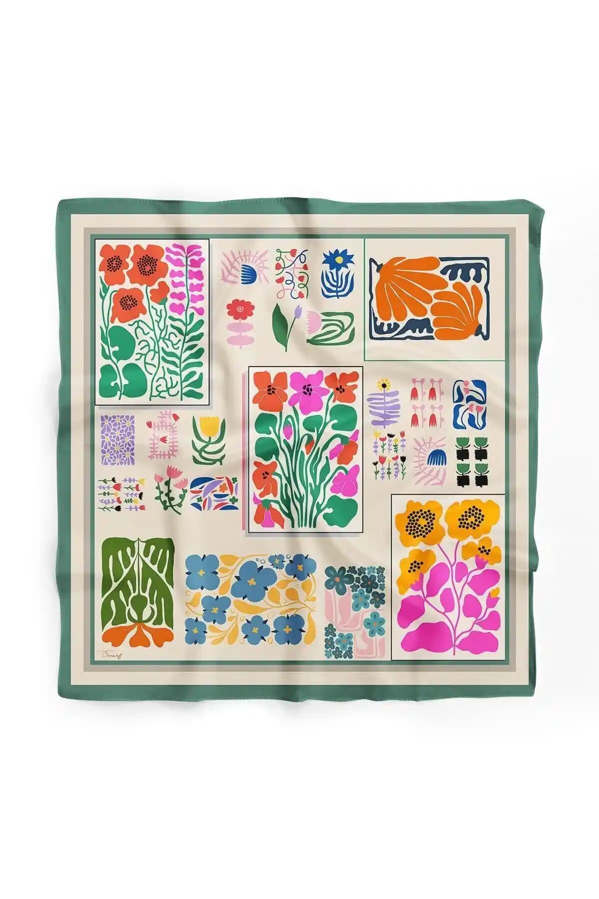 Kadınlar İçin Renkli ve Şık Desenli Fular Bandana - Günlük ve Özel Kullanım İçin