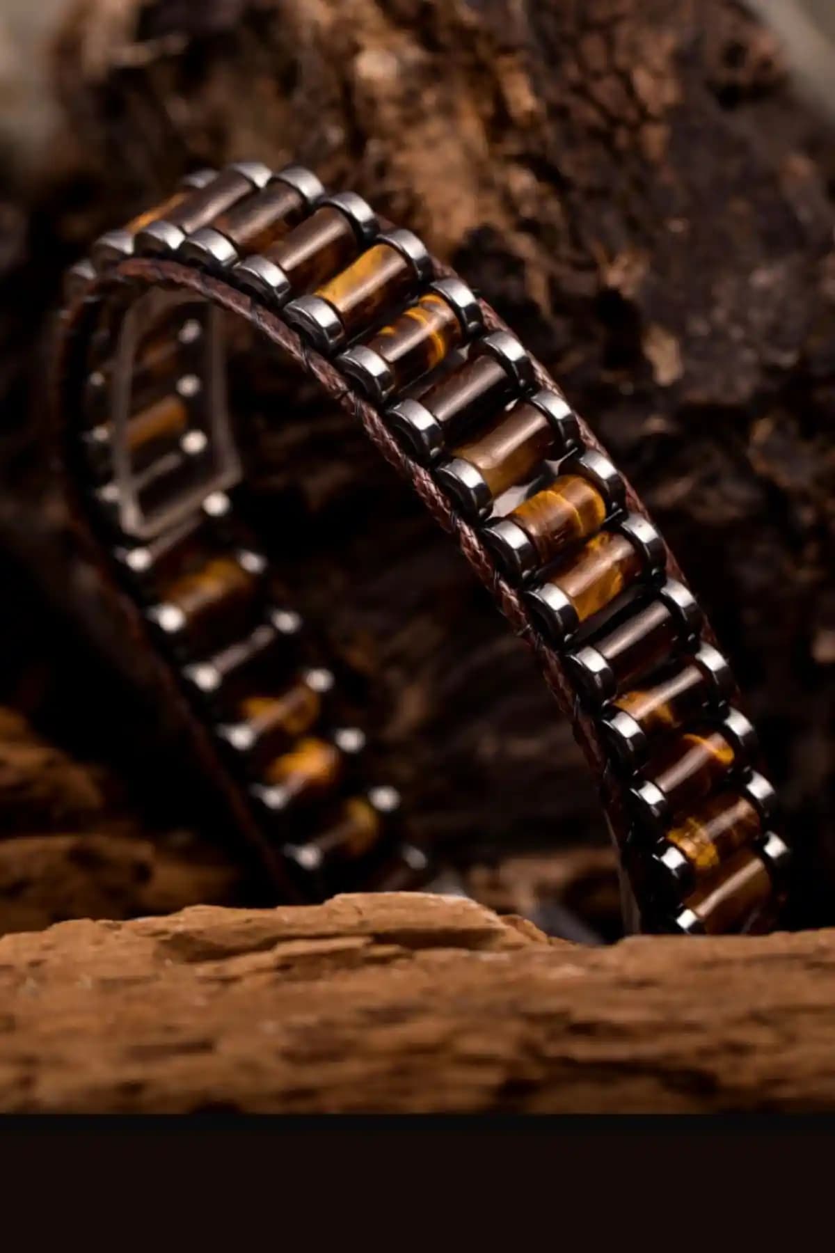 Kaplangözü Erkek Bileklik: Doğal Taşlarla Güçlü ve Şık Tasarım