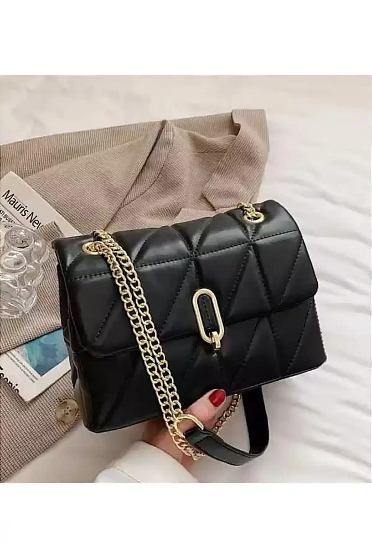 MAC&MOS Kadın Siyah Omuz Çantası Şık ve Dayanıklı Günlük Kullanım İçin